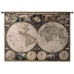 Гобелен картина Старая карта мира купон Большой