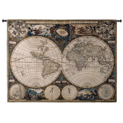 Гобелен картина Старая карта мира купон Большой