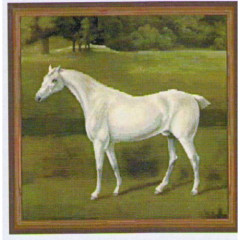 Гобелен картина Белая лошадь I