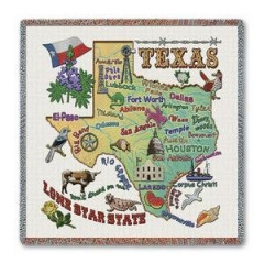 Плед-покрывало гобеленовое "Штат Техас"