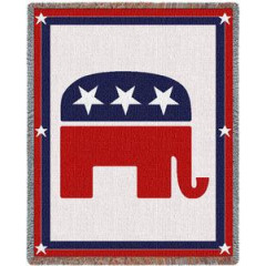 Плед-покрывало гобеленовое "Республиканский логотип"