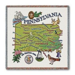 Плед-покрывало гобеленовое "Пенсильванское государство"