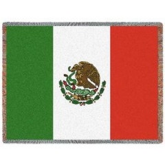 Плед-покрывало гобеленовое "Мексикански флаг"