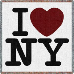 Плед-покрывало гобеленовое "Я Люблю Нью-Йорк"