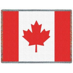 Плед-покрывало гобеленовое "Канадский флаг"