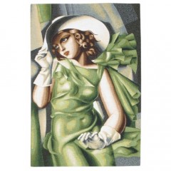 Гобелен картина Девушка в зеленом платье