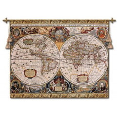 Гобелен картина Античная географическая карта М купон