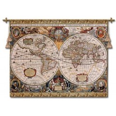 Гобелен Античная географическая карта ( большая) купон