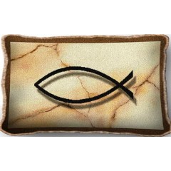 Подушка гобеленовая Символ рыбы