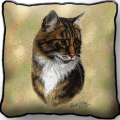 Подушка гобеленовая Полосатый кот