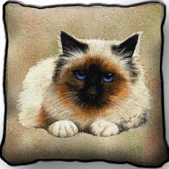 Подушка гобеленовая Бирманская кошка