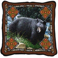 Подушка гобеленовая Дикий медведь