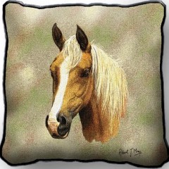 Подушка Пегая лошадь с белой гривой