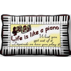 Подушка "Жизнь как фортепиано"