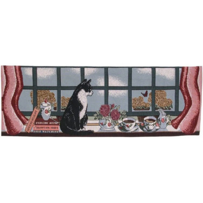 Гобелен "Кошка на окне" панель
